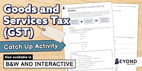Calculating GST Worksheet