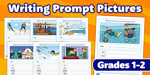 Sentence Building With Photos Activity for 3rd-5th Grade