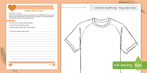 Orange Shirt Day Mindfulness Colouring Pages French