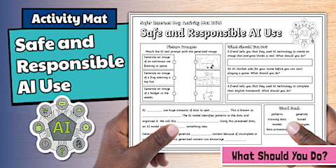 KS1 Safe and Responsible AI Use Activity Mat