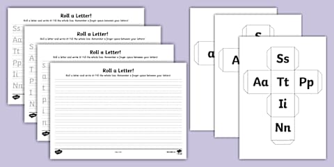 Roll Out Letters Roll a Letter - Handwriting GHIJKL Activity Sheet