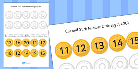 Pirate Themed Cut and Stick Number Ordering Activity 1-10