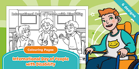 International Day of People with Disability Colouring Pages