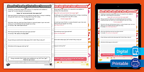 Avoid Negative Peer Pressure Poster