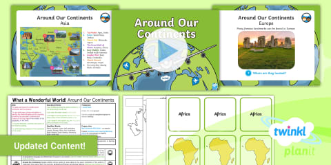 Geography Continents of the World Fact PowerPoint