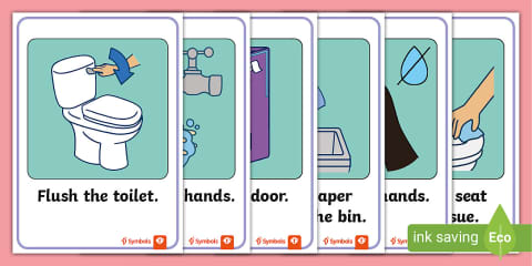 Twinkl Symbols: Using the Toilet Visual Schedule
