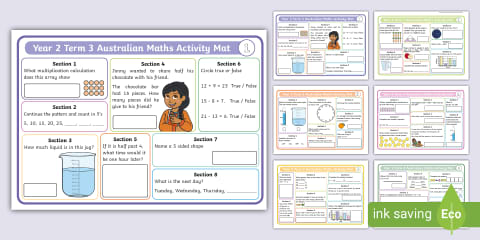 Year 2 Term 2 Australian Maths Activity Mats