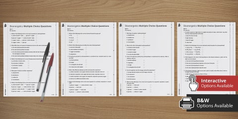 AQA GCSE Biology Topic 2: Organisation Multiple Choice Question (MCQ ...