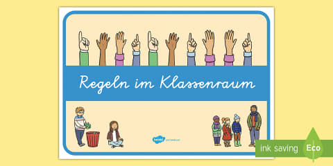 10 Klassenregeln – Poster (editierbare Vorlage)