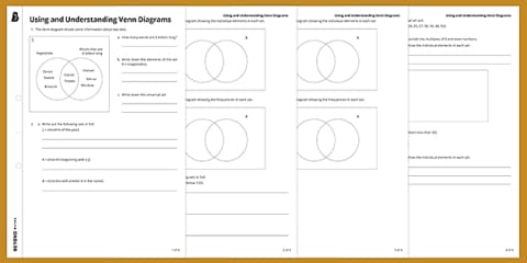 Set Notation and Venn Diagrams Worksheet