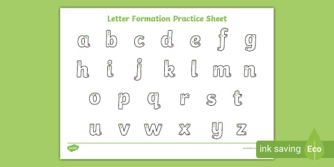 Letter Formation Handwriting Alphabet - Upper Case and Lower Case