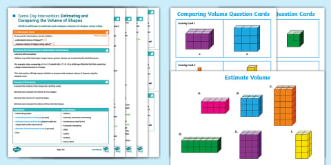 Estimating Volume Guide KS2 Maths Volumes of Cuboids Worksheet