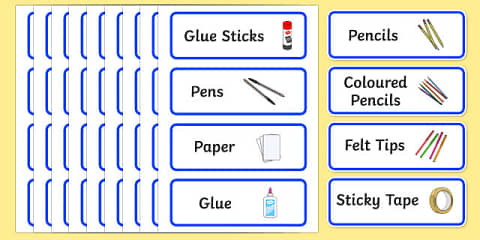 Blue Class Labels Classroom Resource Labels (Blue)