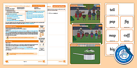 Recap 's, a, t, p, i' No-Tech Lesson Pack - Level 2 Week 7 Lesson 1