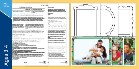 EYFS My Special People Wheel Adult Input Plan and Resource Pack