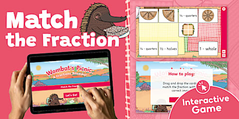 Matching Fractions Interactive Game