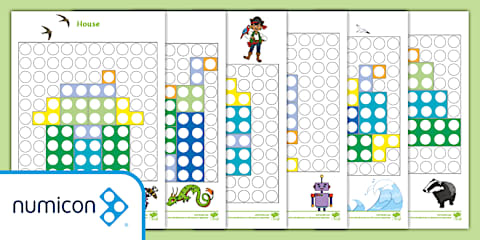 Pet-Themed Fish Numicon Shape Outline and Matching Posters Activity Pack