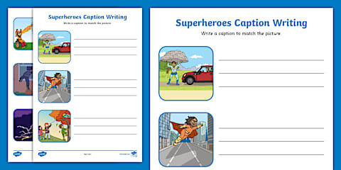 Finish the Superhero Sentences Worksheet