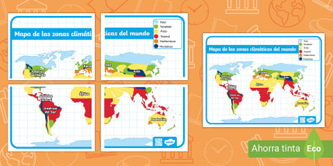 Ficha de actividad: Biomas y zonas climáticas del mundo - Secundaria