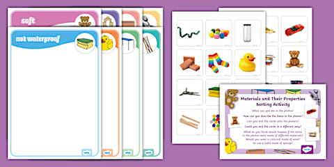 Y1 Describing Materials Differentiated Worksheets