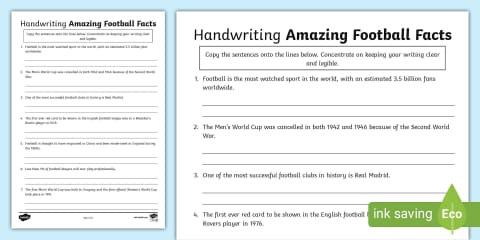 EYFS/KS1 Football Fun Pencil Control and Letter Formation Handwriting ...