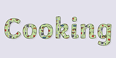 Food Around The World Editable Display Lettering