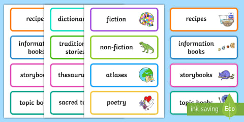 Printable Classroom Library & Book Bin Labels