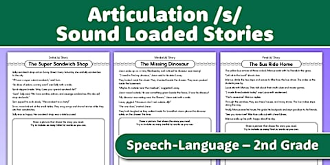 Articulation /r/ Sound Loaded Stories: Initial, Medial, & Final ...