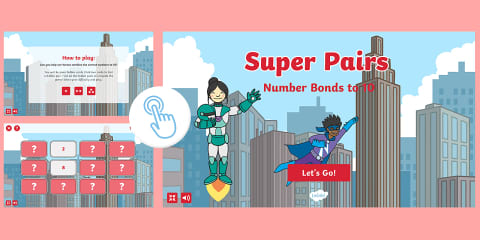 KS1 Jungle Maths: Number Bonds to 10 Game