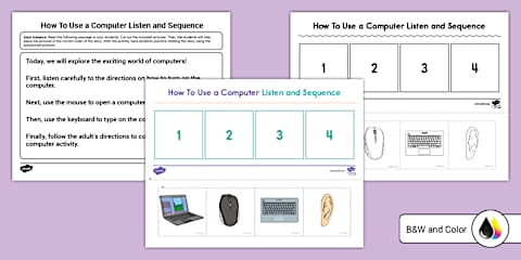 Editable Computer Clues: Word Processing Worksheet for K-2nd Grade