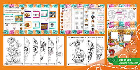 Simple 3D Day of The Dead Sugar Skull Activity Paper Craft