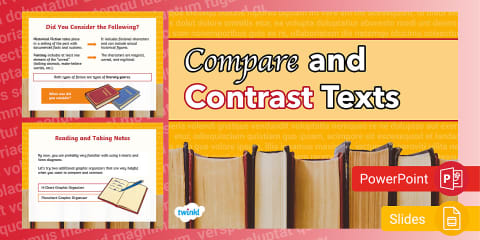 An Introduction to Comparing and Contrasting Texts Presentation ...