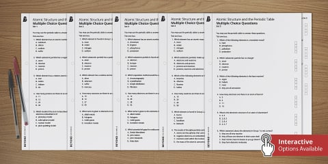 AQA GCSE Atomic Structure and the Periodic Table Multiple Choice Quiz ...