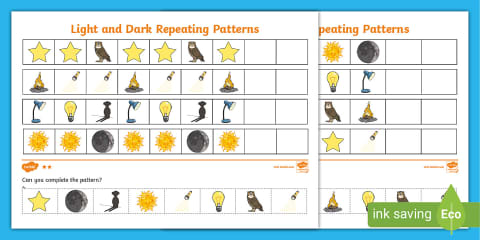 Animals That Hibernate Complete the Pattern Worksheet