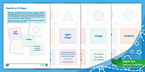 Properties of 2D Shapes Activity (Ages 7 - 8)