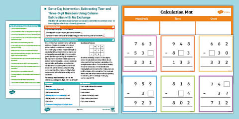 Year 3 Maths Same-Day Intervention Plan: Adding 3-Digit Numbers Using ...