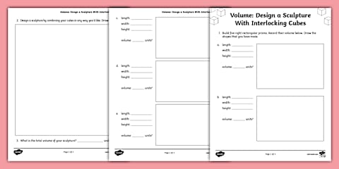 Fifth Grade Santa's Sleigh Volume Challenge Unit Cubes and Formula ...