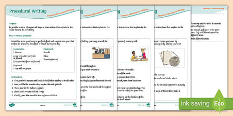 Level 2 Writing - Procedural (Instructional) Writing Exemplar