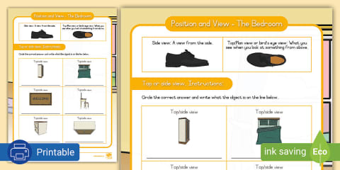 Grade 1 Maths - Term 4 - Position, Orientation and View Worksheet: Draw ...