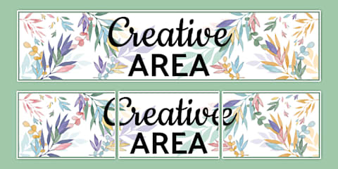 Muted Botanical Themed Reading Area Bunting
