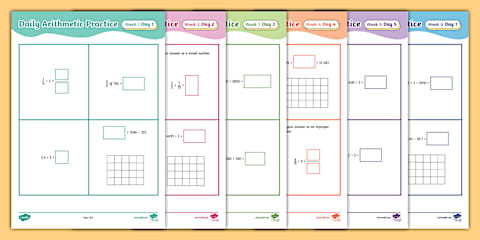 Year 5 Spring 1 Daily Arithmetic Practice Pack