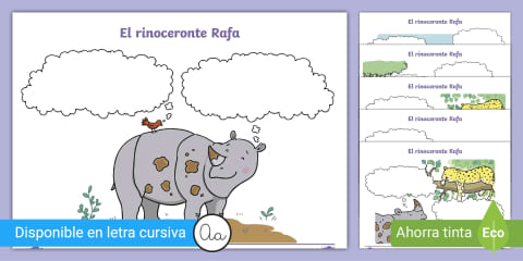 Hojas de actividad: Máscaras de los personajes del rinoceronte Rafa ...