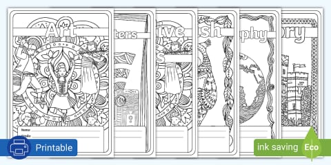 Grade 2: School-Themed Editable Book Covers