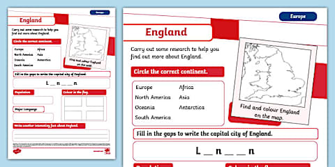England Fact File Examples KS2 England Fact File