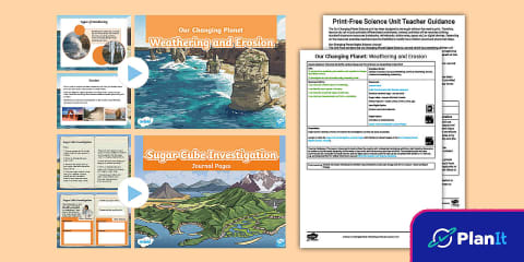 Weathering, Erosion and Deposition Display Poster
