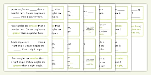 Year 2 Properties of Shapes Stem Sentences