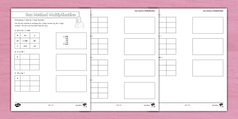 Year 3 Multiplying 2-Digit Numbers by 1-Digit Numbers Using the Grid ...