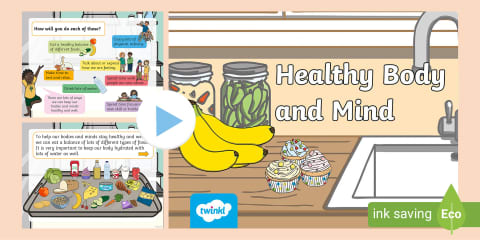 Healthy Living Mind Map Template