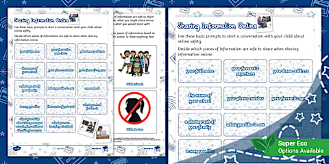 Shared Information Worksheet Personal Information: Who Can We Share It With? Activity Sheet