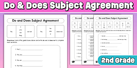 Do and Does Worksheet for ELL